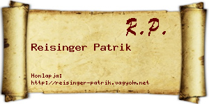 Reisinger Patrik névjegykártya
